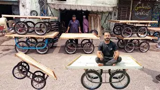 Amazing process of Making wooden hand cart || hand crat making process