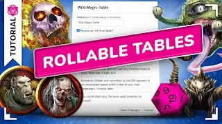 How Rollable Tables Work on Roll20 | Roll20 Tutorial