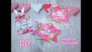 5 оттенков розового 🎀бантики канзаши,5 shades of pink kanzashi bows