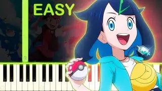 POKÉMON HORIZONS THEME - EASY Piano Tutorial
