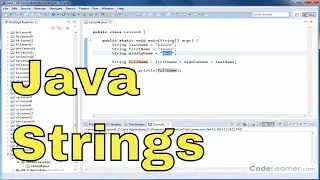 Java Tutorial - 08 - Combining Strings (Concatenation)