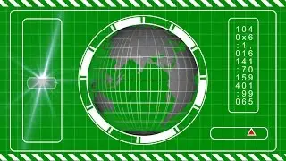 Sci Fi HUD concept animation green screen