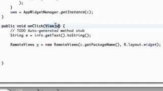 Android Application Development Tutorial - 166 - Relating Context with the Widget Manager