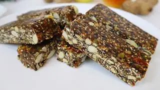 Dessert WITHOUT baking Healthy and delicious homemade candy. Natural protein / energy bar