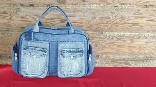 DIY Bag Jeans Fantasy Сумка из джинсов своими руками полный МК+ выкройка Джинсовая Фантазия Handmade