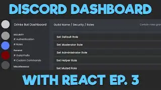 Discord Dashboard w/ React #3 - Custom Dropdown Menu