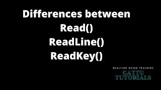 Csharp Basics| Read(),ReadKey() and ReadLine()