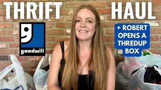 Fall Thrift Haul (In A July Heatwave) & A ThredUp Fun Box With Robert!