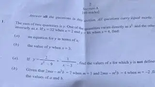 WASSCE NOVDEC 2023 Core Mathematics Paper 2 Compulsory Questions