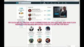 HOW TO IMPORT CONTACTS ON LINKEDIN