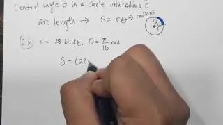 Calculate the arc length of a sector of a circle