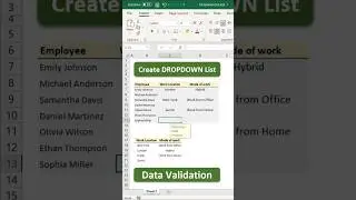 Creating Dropdown Lists using Data Validation in Excel