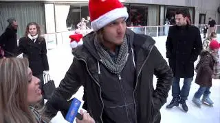 Ice Skating with Scott Michael Foster and Spencer Grammer from Greek!