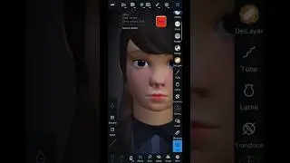 sculpt girl potrait in my android #modeling #nomad #sculpting #blender3d