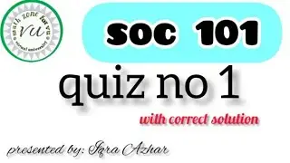 soc101 quiz no 1  solution  2022