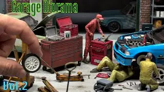 Garage Diorama v.2 1/24 Scale Model Car Diorama