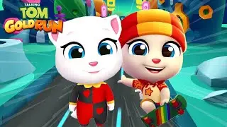 TALKING TOM GOLD RUN 2020 - NEW SPACE SIDE WORLD CARNIVAL ANGELA VS SKATER ANGELA