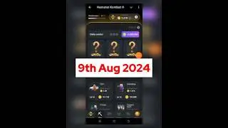 Today 9 August Hamster Kombat Daily Combo Card | Hamster Kombat Daily Combo Today#hamstersoftiktok