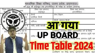 UP Board  Exam Time Table  2024 Released by UPMSP, UP Board Datesheet 2024, Exam Date 2024.10th 12th