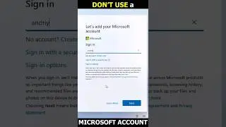 Tip to bypass Microsoft Account in Windows 11