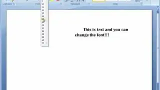 How to change font size in Word 2007