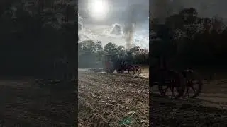 Steam tractor plowing with a 12 bottom plow