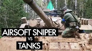 Airsoft War with Tanks - Sniper Scopecam Gameplay - Russian Strikeball Wargame 9