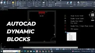AutoCAD Dynamic Blocks for Electrical Single & Double Power Sockets Step by Step Tutorial 
