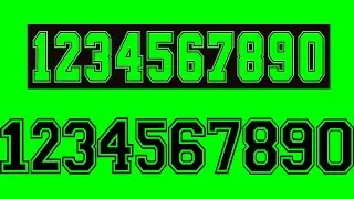 Numbers 1 to 10 - Motions green screen effects - chroma key - animations - Effects - Video HD 1080