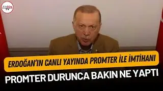 Erdoğanı canlı yayın sırasında promter yarı yolda bırakınca... Erdoğanın şoku gündem oldu!