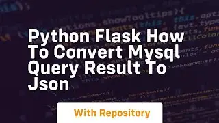 Python flask how to convert mysql query result to json