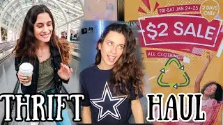 COME THRIFT WITH ME AT THE SALVATION ARMY $2 SALE | TRY-ON THRIFT HAUL