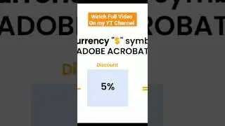 How to add currency symbol in PDF #shorts