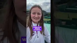 Barbora Krejcikova is still on Cloud 9 and has a message for the fans! 🫶 #WTA #Wimbledon #Shorts