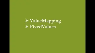 Value-Mapping And Fixed-Values