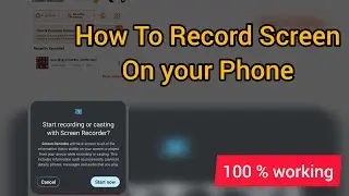 How to Record Your Phone Screen with Audio: Best Screen Recording Apps for Android |YouTube Tutorial