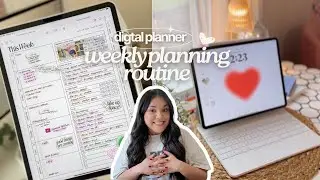 How I Plan the Week in my Digital Planner 👩🏻‍💻 iPad Planner Weekly Routine