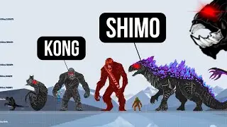 Hollow Earth Titans & Creatures Size Comparison | Shimo, Scar King