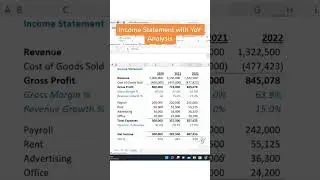 Excel Tips: Income Statement Analysis