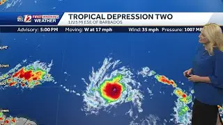 WATCH: Tropical Depression Two Likely to Become Second Named Storm of the Season and Grow to a Ca...