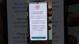 gb whatsapp login problem | you need the official whatsapp to use this account #shots