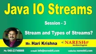 IO Streams | Session-3 | Stream and Types of Streams? | Core Java Tutorials | Mr. Hari Krishna