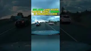 $50,000 land rover does 100MPH in shoulder lane #crash #driving #dashcamvideo #ytshorts #car #fail