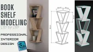 Book Shelf modeling professional approach in 3ds max | interior design Arch viz AutoCAD #3dsmax #3d