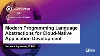 Modern Programming Language Abstractions for Cloud-Native Application Development - Sameera Jayasoma