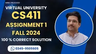 Cs411 Assignment 1 solution fall 2024 | CS411 Assignment 1 100% correct solution fall 2024