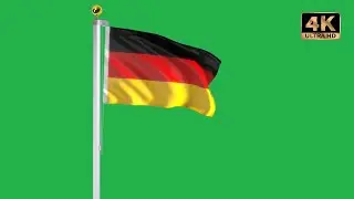 german flag green screen