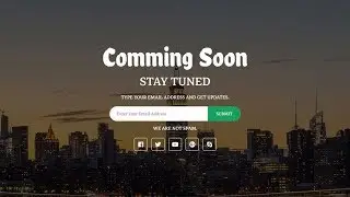 How to create a Coming Soon Page | Pure HTML and CSS