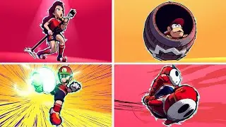 Mario Strikers Battle League - All Characters Hyper Strike