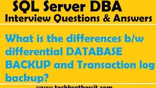 What is the differences b/w differential DATABASE BACKUP  and Transaction log backup